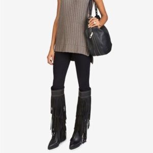 Ivy Kirzhner Wild Fringe Hidden Wedge Tall Boots
